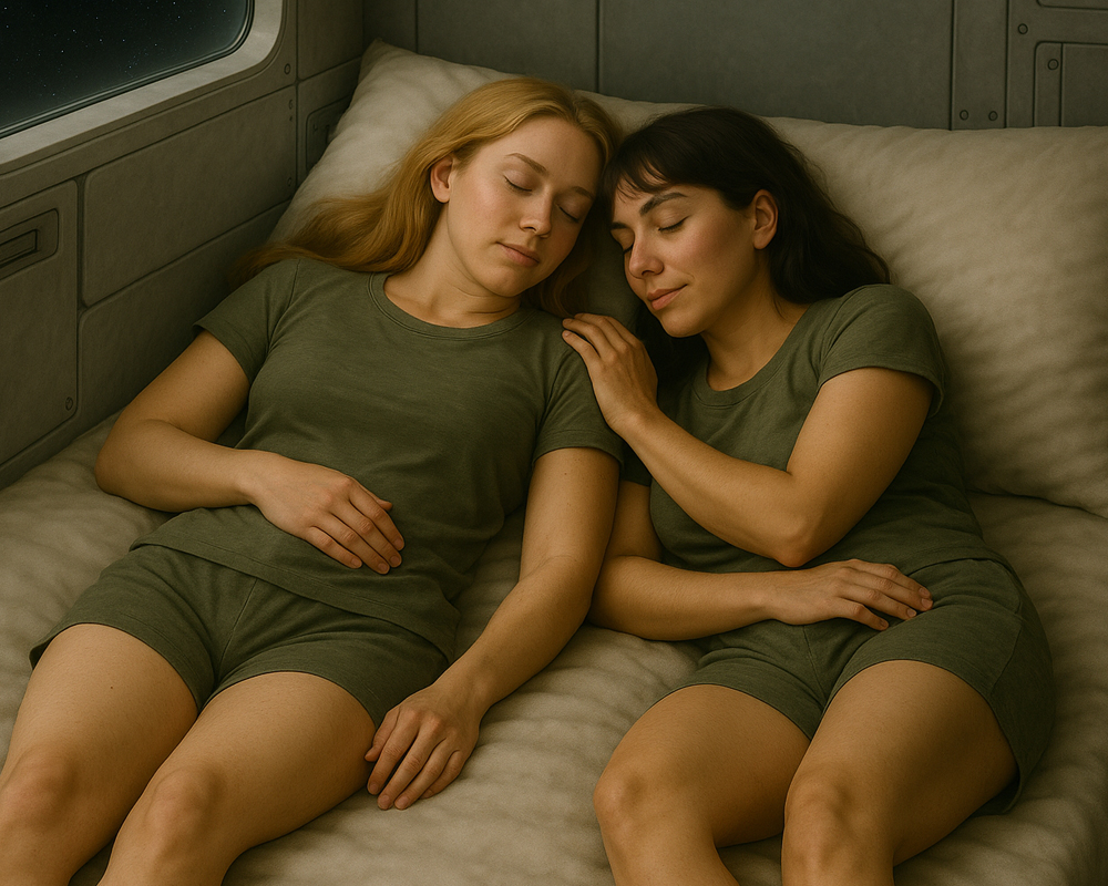 Eva and Lisa aboard Quardoz 2